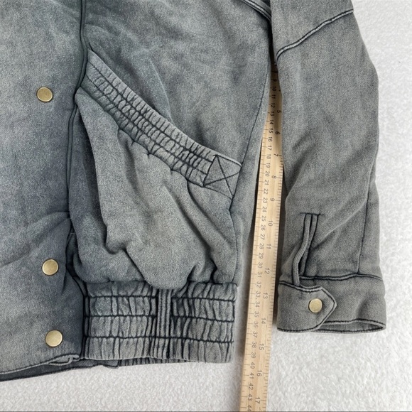 We the Free People Jacket Women XS/S Breakfast Club Moto Bomber Military Grunge - Picture 8 of 13